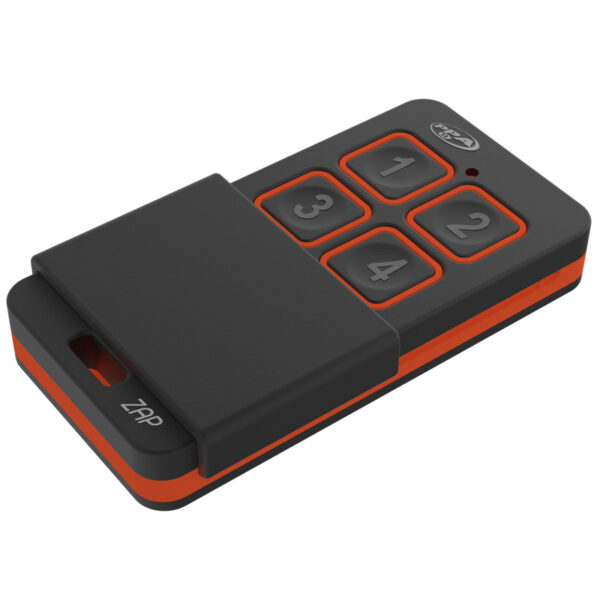 TRANSMISSOR ZAP 4 BOTONES (NEGRO / NARANJA)